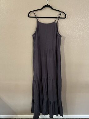 Z Supply Tiered Maxi Dress in Dark Gray